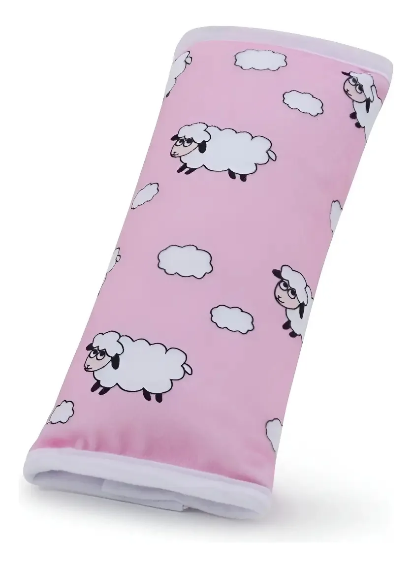 Almofadinha Cinto Segurança Para Bebes Meninos Meninas Cor Rosa