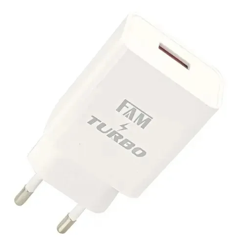 Carregador de Parede FAM FCA-QT101 Quick Charge 3.0 USB 18W Branco