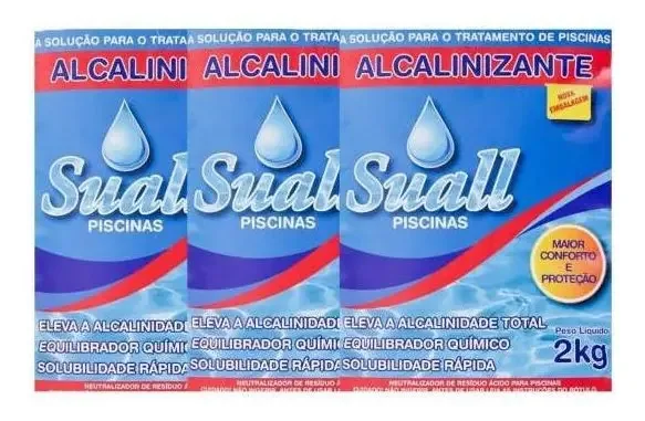 Kit 10 Elevador Alcalinidade 2kg Suall