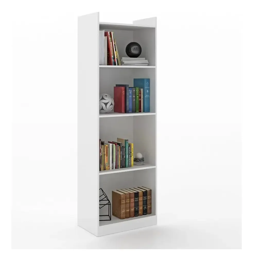 Estante Para Livros 4 Prateleiras 600053 Branco - Manfroi