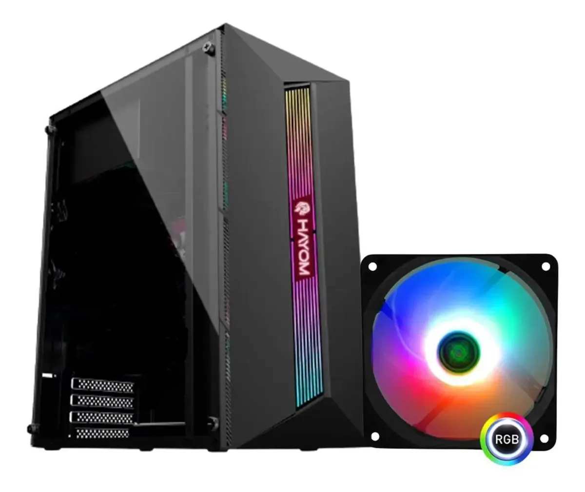Gabinete Pc Gamer Atx Led Rgb Cooler Fan Mid Tower Vidro
