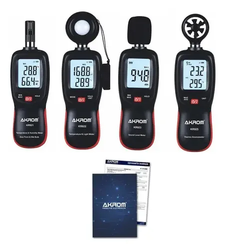 Kit Segurança Trabalho Akrom Certificação Calibração Medidor Umidade Temperatura