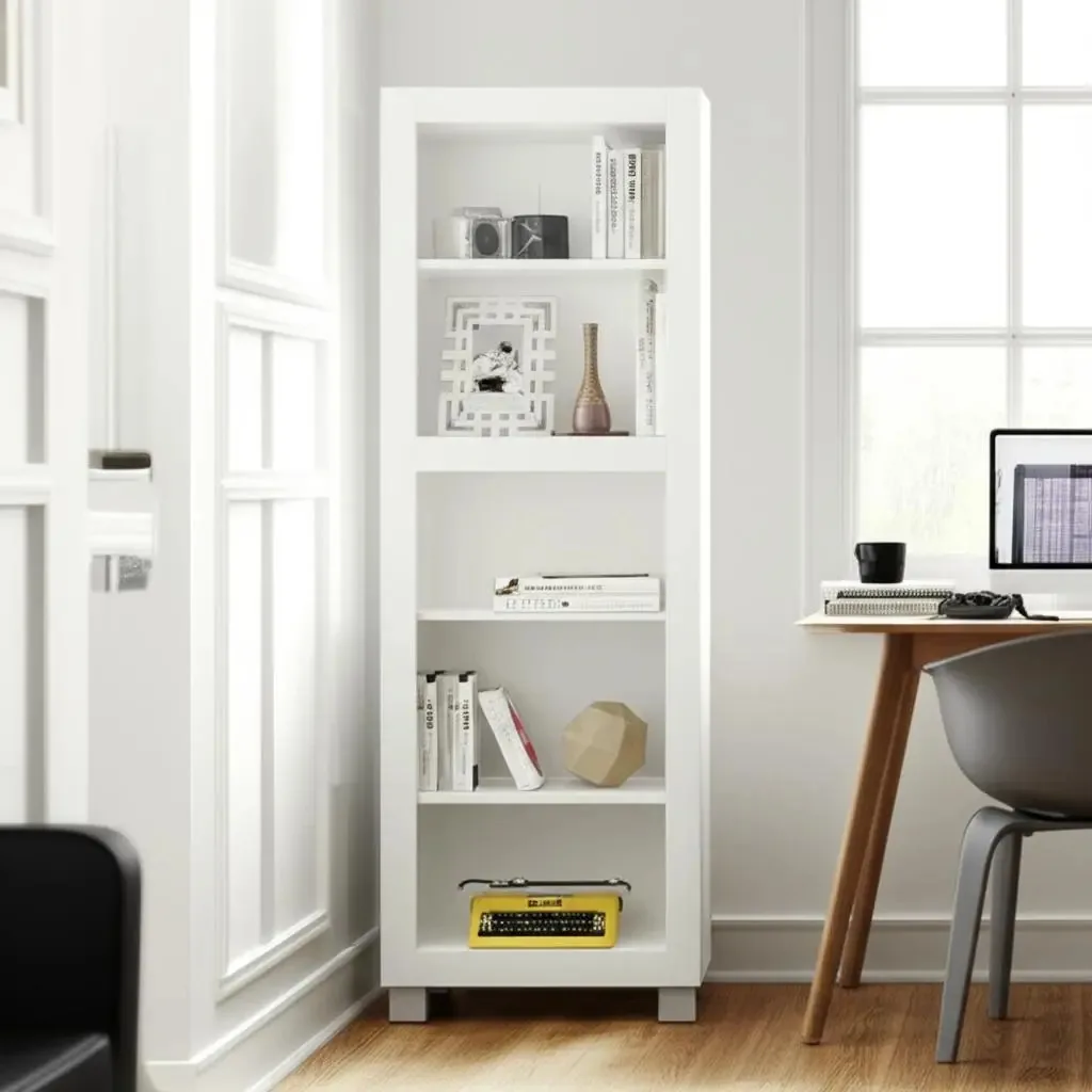 Estante Para Livros Livreiro Organizador Multiuso De Madeira Cor Branco
