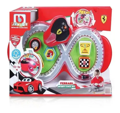 Mini Playset Ferrari - Infinity Race Set - Burago - Vermelho