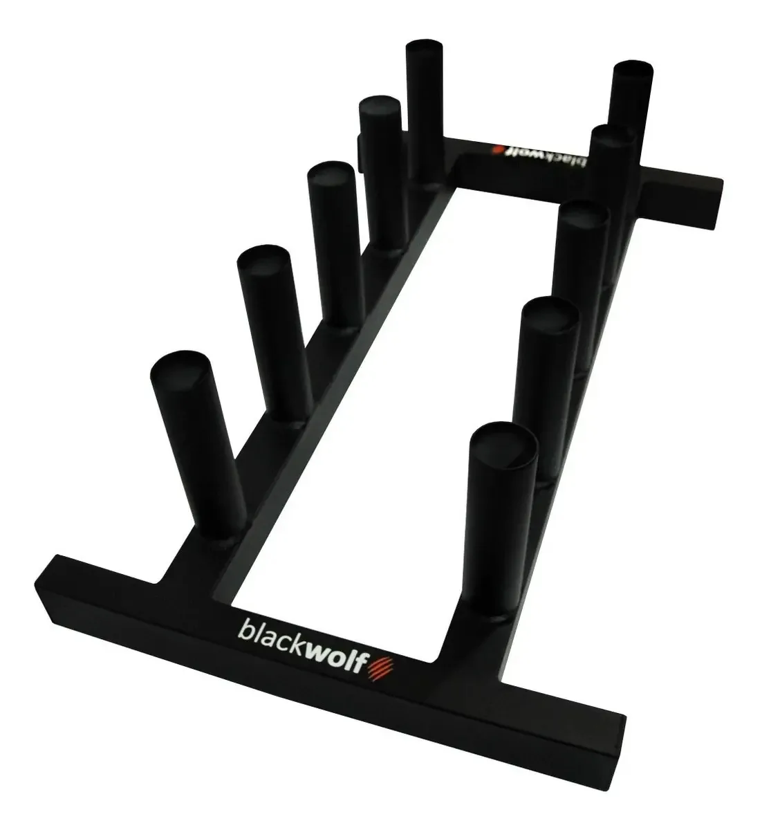 Suporte Expositor Para 10 Barras De Chão Academia Musculação Cor Preto