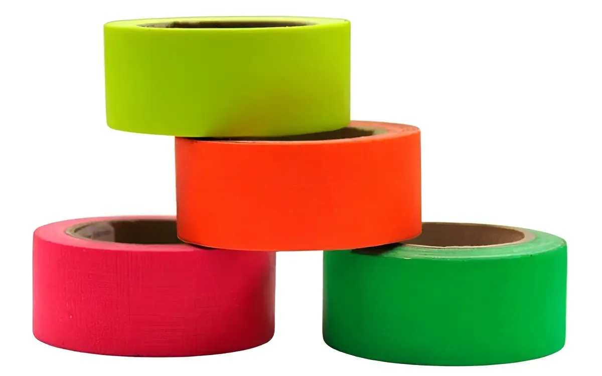 Kit 4 fitas adesivas Tesa fluorescentes 24mm x 5m