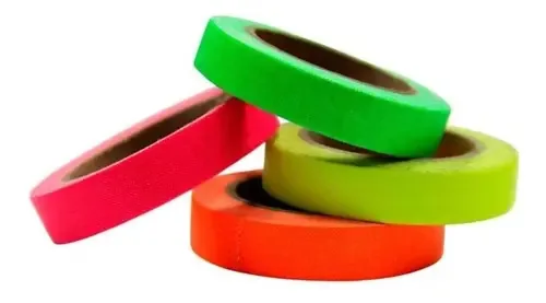 Kit 4 fitas Tesa Gaffer 12mm x 5m cores fluorescentes
