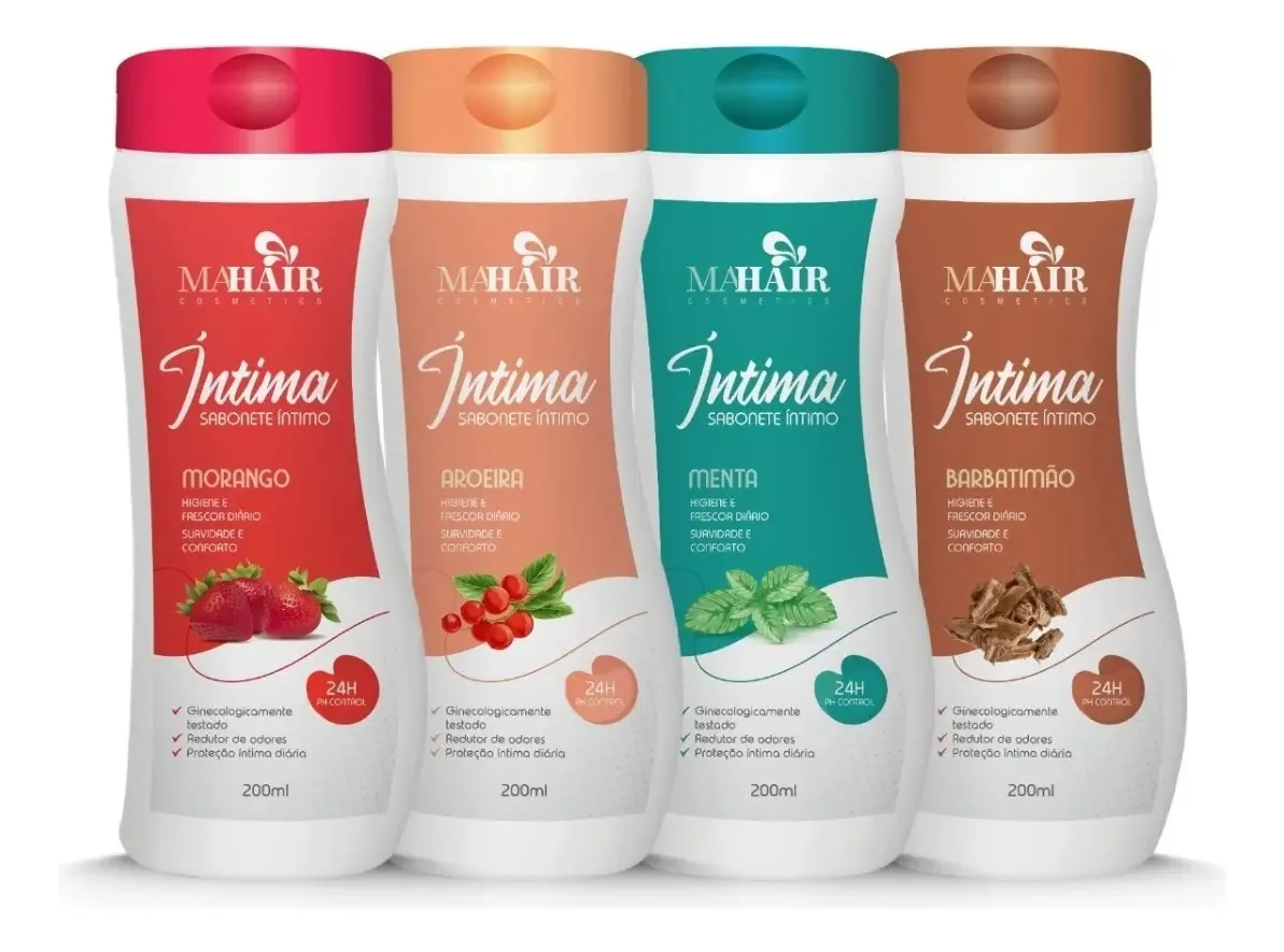 Sabonete Intimo Feminino Mahair Fragrancias Variadas 12 Unds