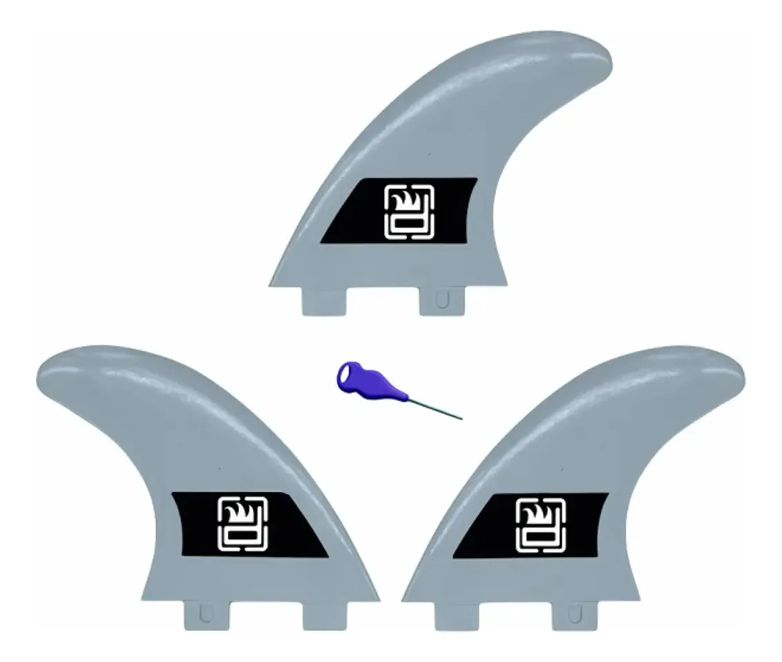 3 Quilhas Surf Brancas Encaixe Fcs I + 1 Chavinha Wet Dreams Tamanho Medium - Média