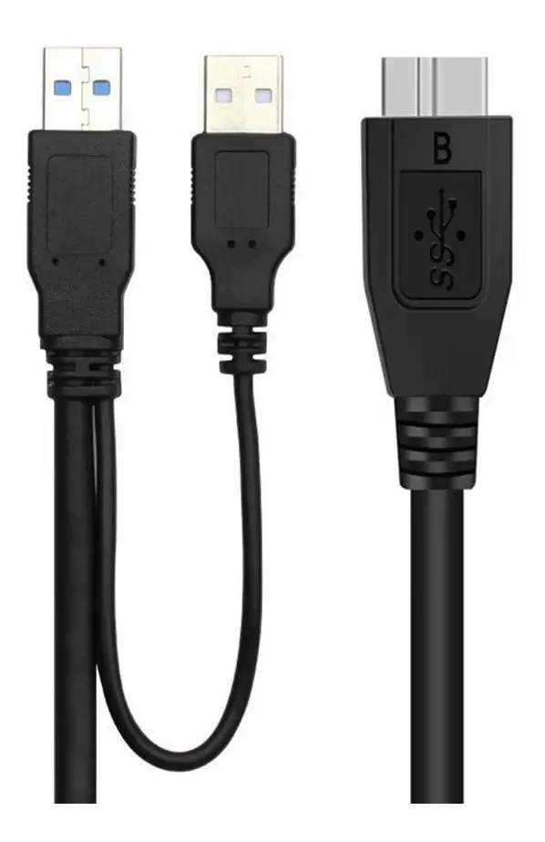 Cabo Y Usb 3.0 P/ Hd Externo Wii U Tripla Blindagem 5mm Esp