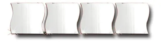 Espelhos Decorativos De Acrílico Tamanho De 33 Cm X 1,37 Mt