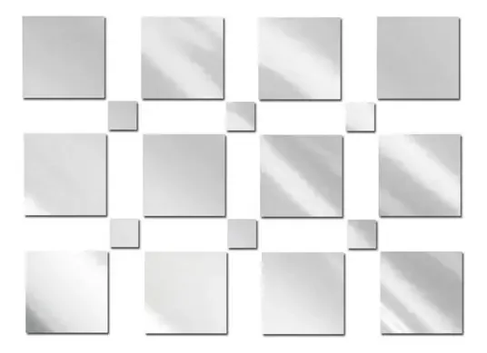Espelho Decorativo De Vidro 18 Quadrados 110 X 80 Cm
