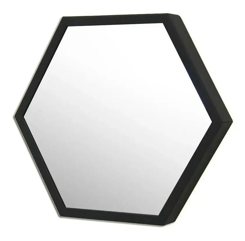 Espelhos Hexagonal Com Moldura 45 X 37 Cm