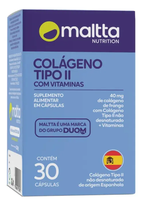 Colágeno Tipo 2 Duom Vitaminas Suplementos 30 Cápsulas