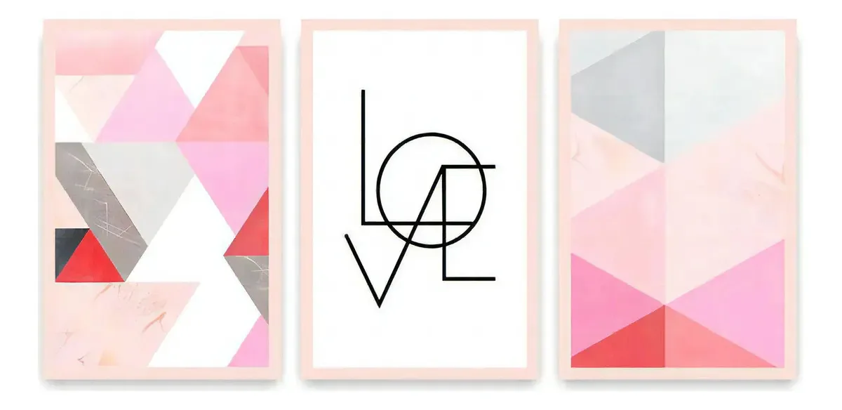 Quadro Decorativo Love Abstrato 115x57