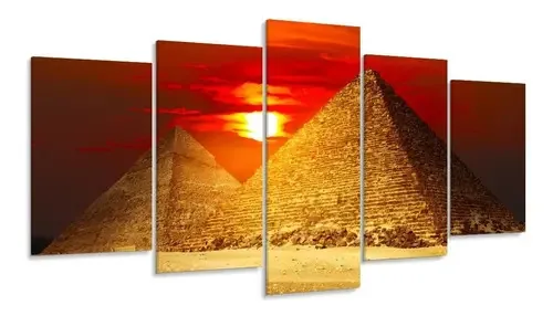 Quadro Decorativo 129x63 Sala Quarto Pirâmides Do Egito