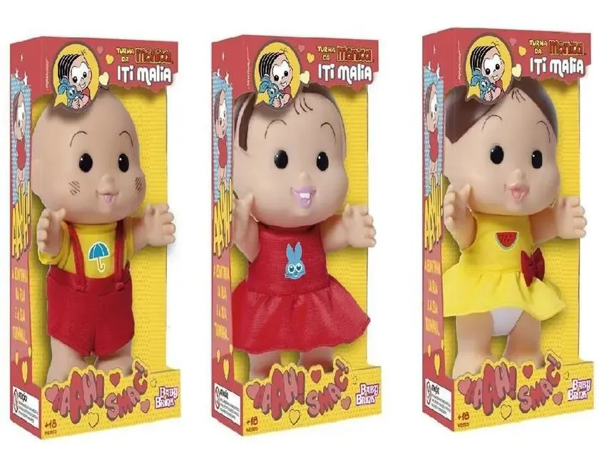 Kit Bonecos Turma Da Monica - Iti Malia - 3 Peças