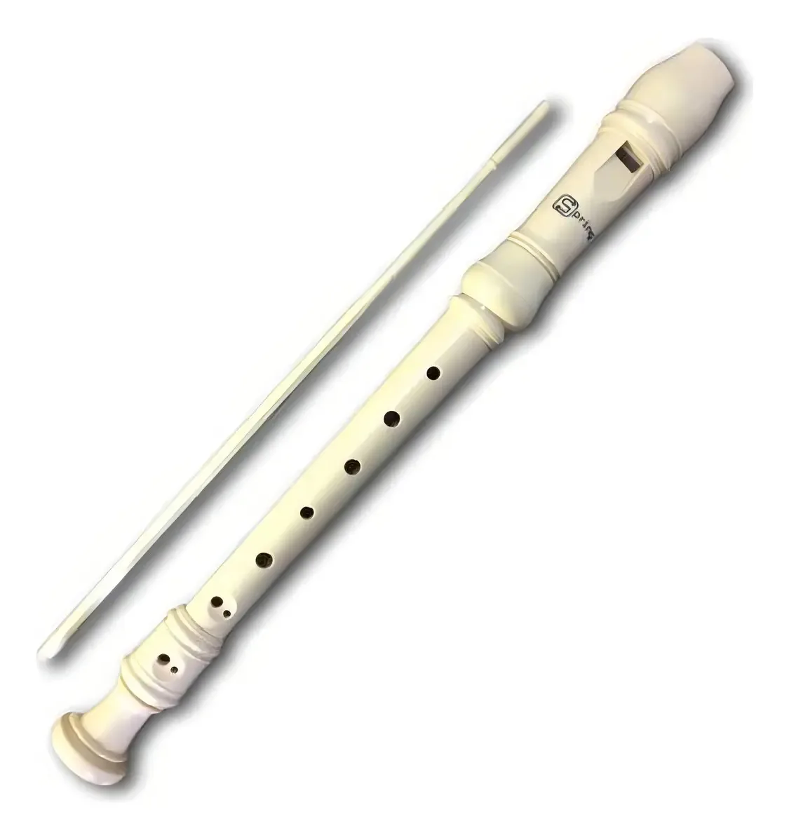 Flauta Doce Barroca Soprano Spring SG-FLB Marfim Iniciante
