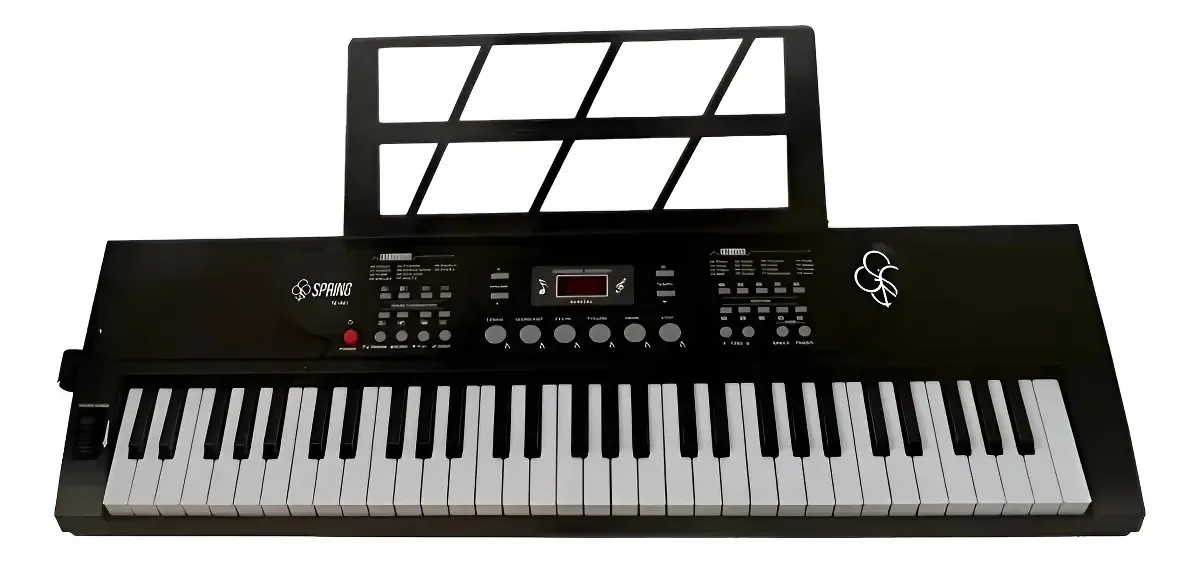 Teclado Musical 61 Teclas Spring Tc-061 Iniciante Preto