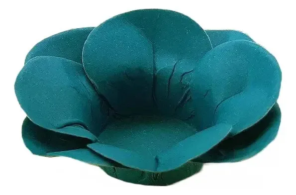Forminha Para Doces Floral Leka Colorset Azul Turquesa