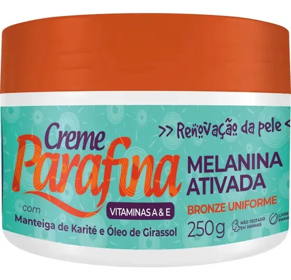 Creme Parafina Vitamina D Melanina Ativa Dermacream 250g