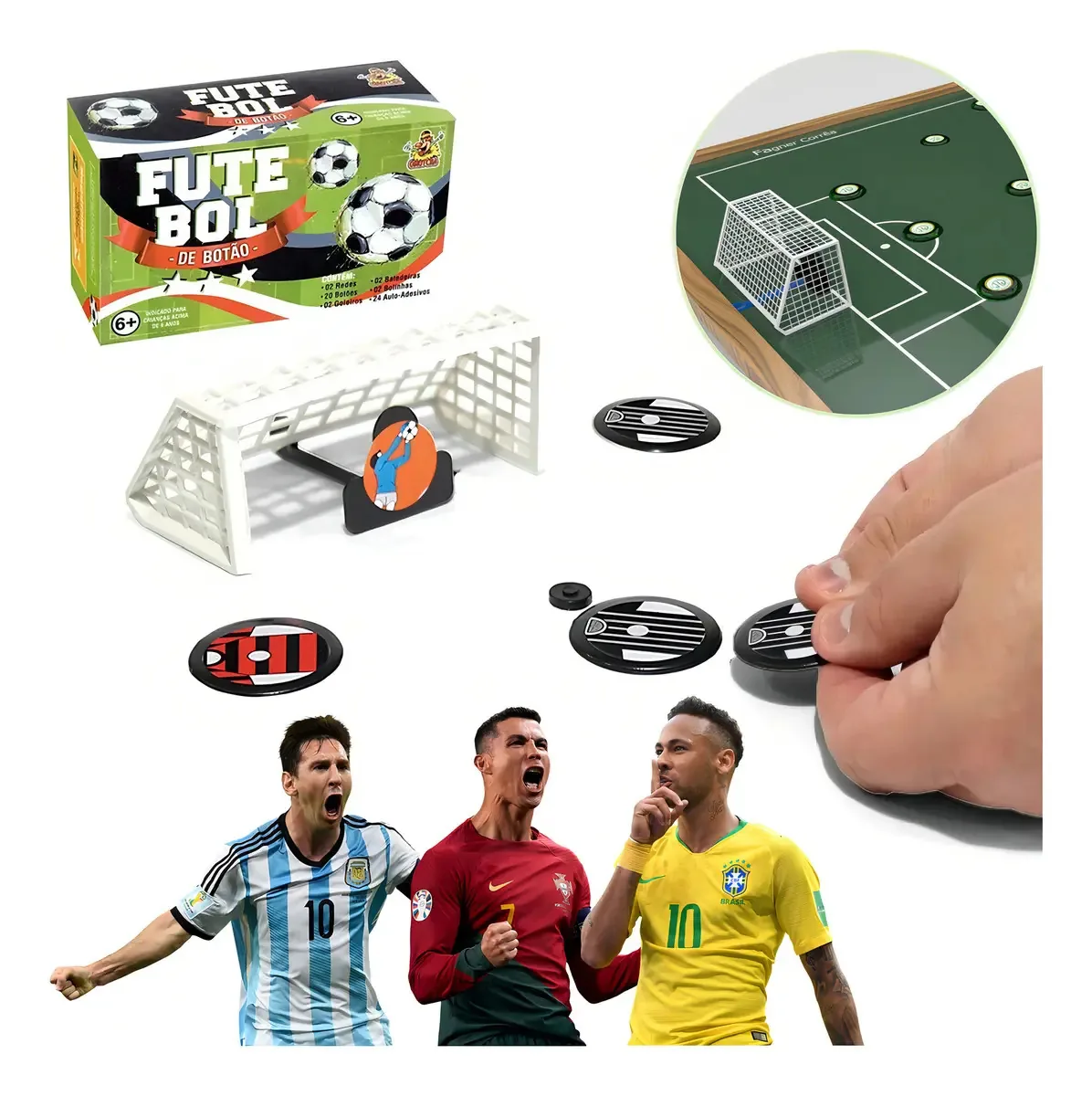 Futebol de Botão Omotcha para Times Sortidos de Plástico