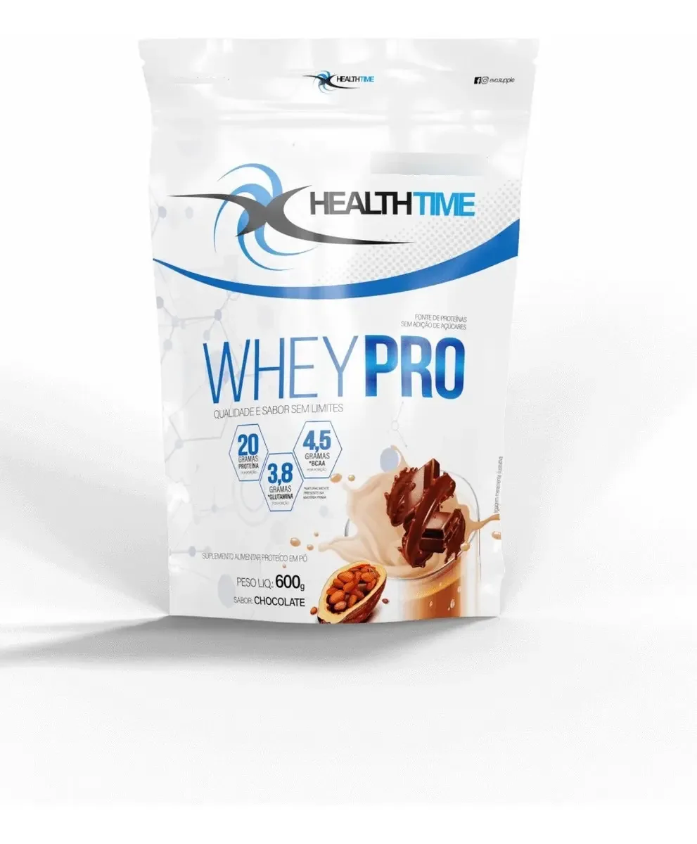 Whey Pro Refil Health Time 600g Sabor Chocolate