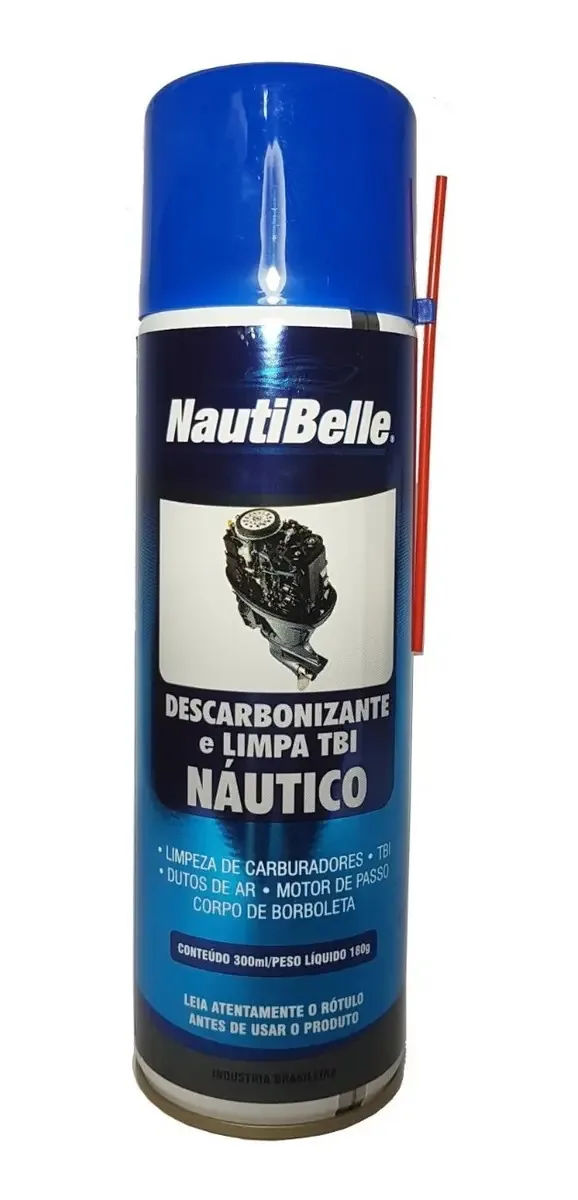 Descarbonizante Spray Nautibelle 300ml Limpeza de Motor Náutico