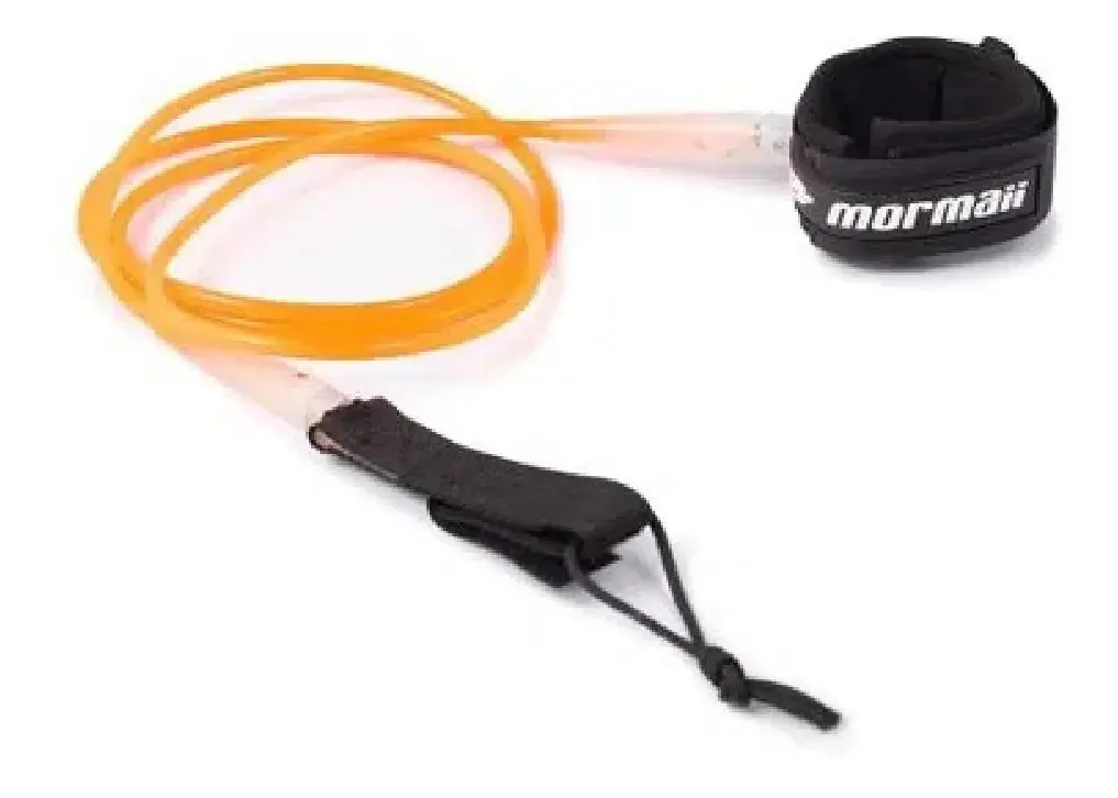 Leash De Surf Pro Competition 5,5 Mormaii 5 Mm Corinhas Cor Laranja