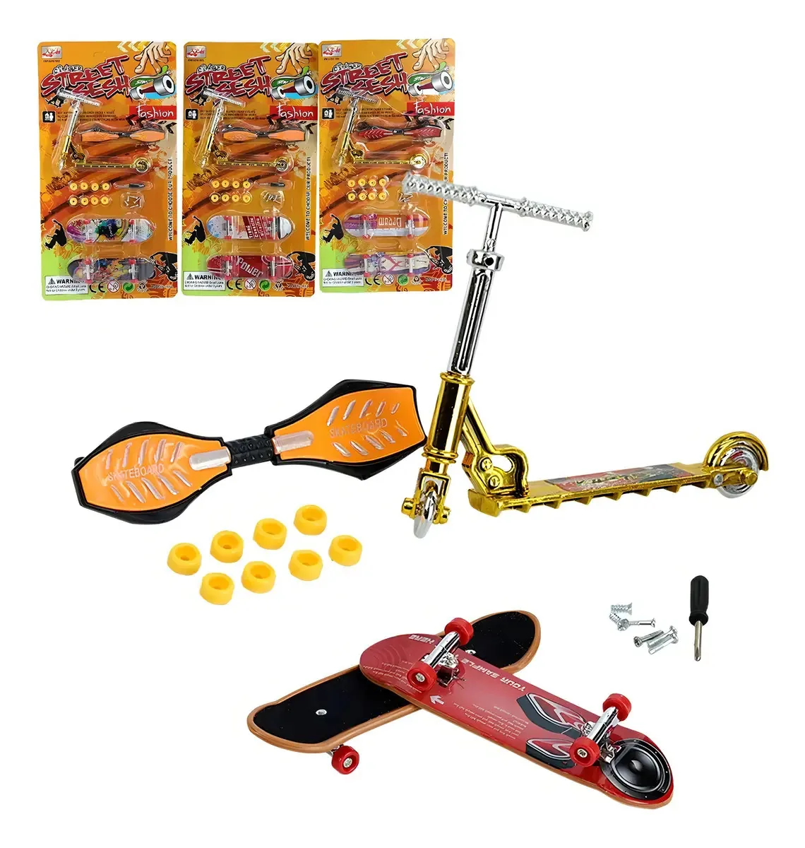 Kit Skate De Dedo Art Toys Xtreme Com 19 Peças E Acessórios