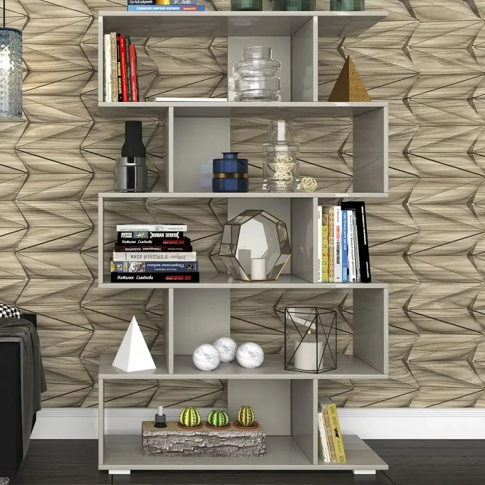 Estante Para Livros Twister 5 Prateleiras Off White - Tcil Cor Branco