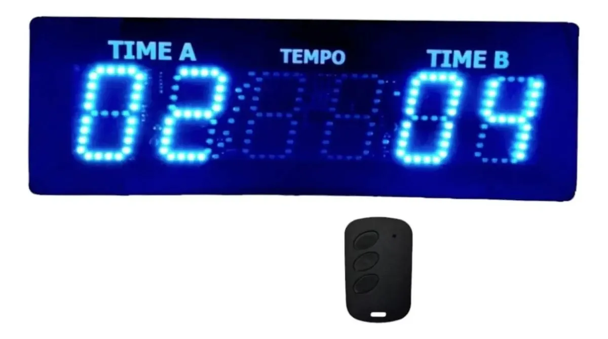 Placar eletrônico esportivo grande Digital LEDSEE Digital com Controle RF PA000721/PA001098 Futebol Society