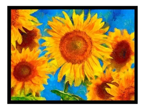 Quadro Decorativo Girassol Cor Amarelo