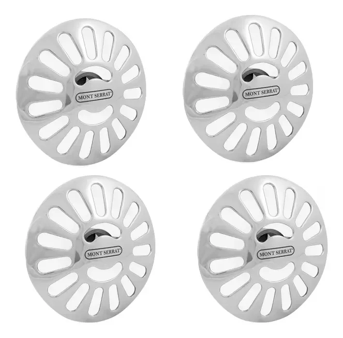 Quatro Ralos Dreno Inox Encaixe 50mm Piscina Mont Serrat