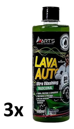 Kit de 3 Shampoos Harts Ultra Washing Concentrado para Carro 500 mL