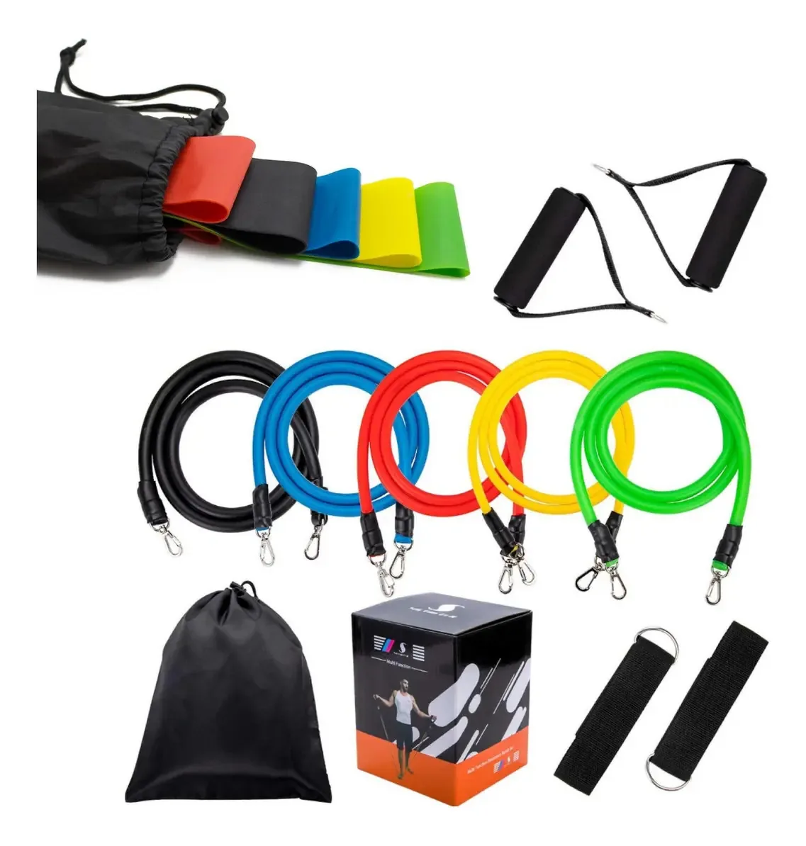 Kit Tubing 11 Peças E Kit Mini Band Com 5 Resistências