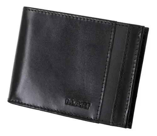 Carteira Masculina Couro Legítimo Cartões Moedas M.art 284f Cor Preto
