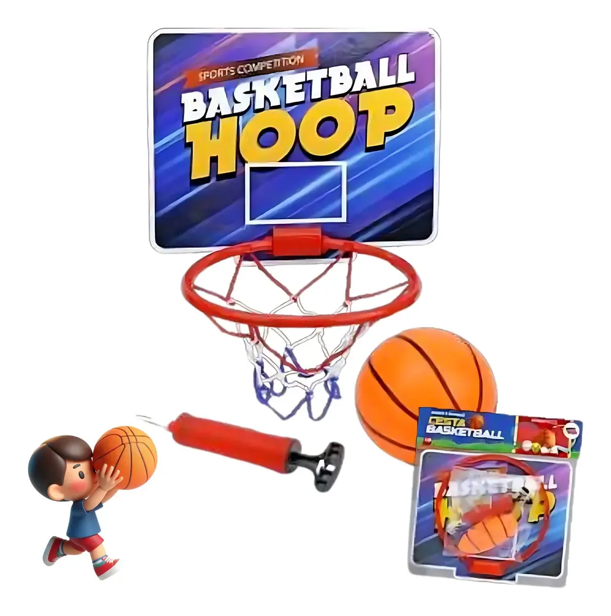 Tabela de Basquete Pakitoys com Bola e Bomba Manual