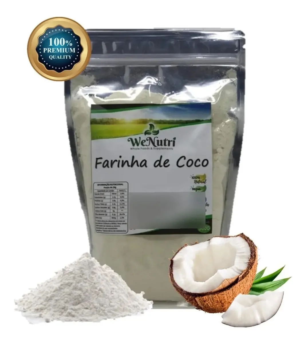 Farinha De Coco 500g Wenutri
