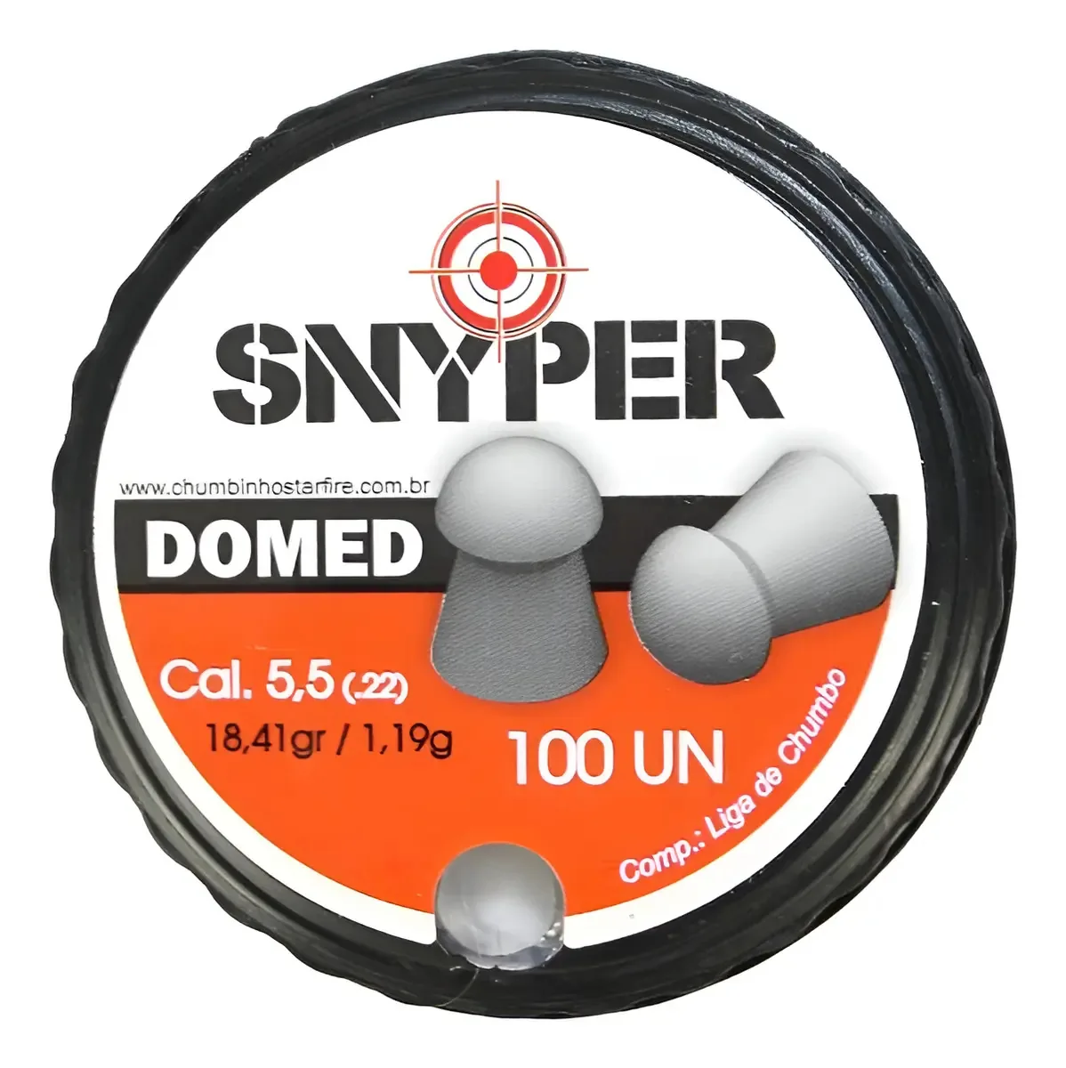 Chumbinho Snyper Domed 5,5mm Com 100und Alta Performance