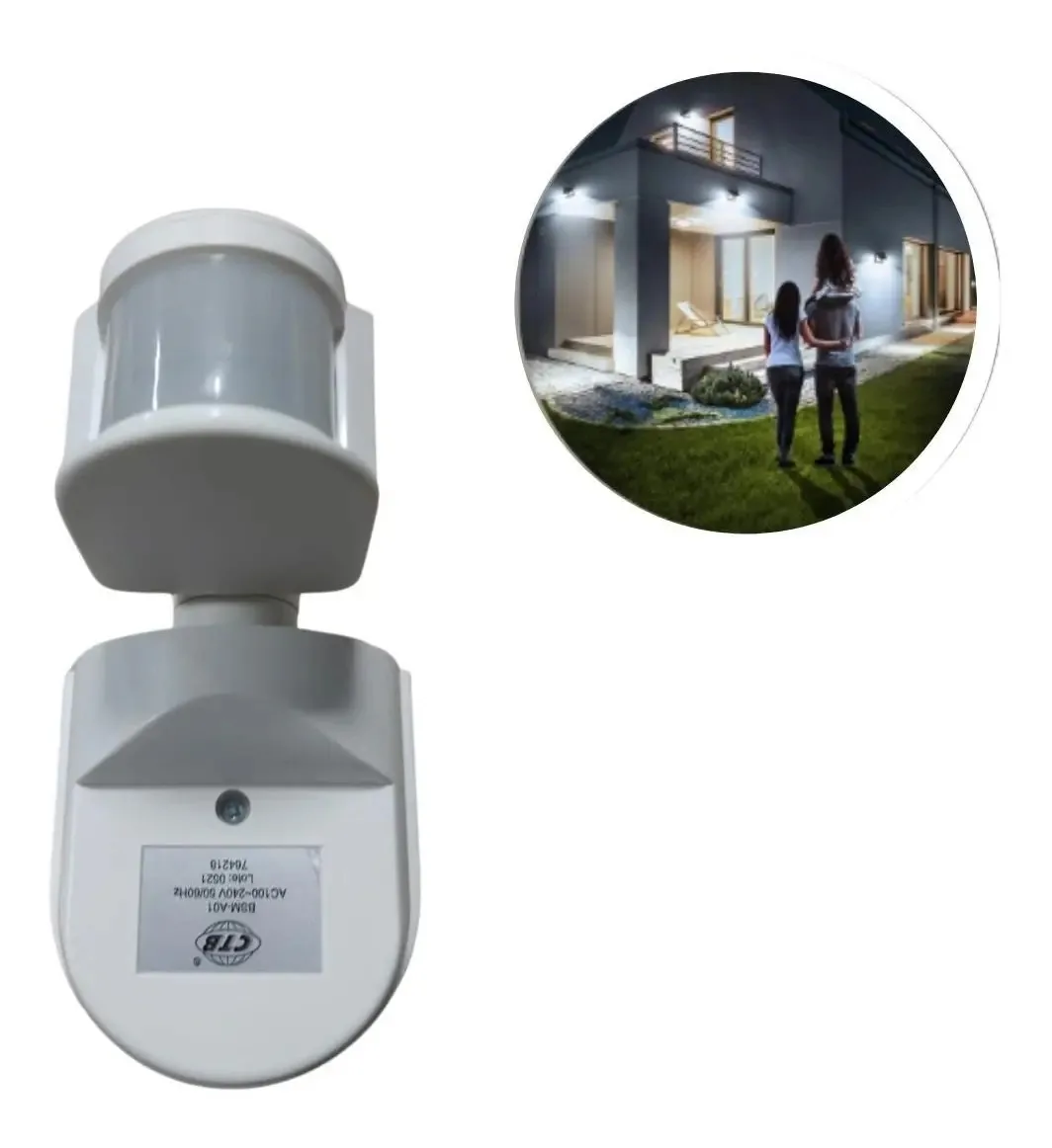 Sensor De Movimento Iluminação Segurança Bivolt