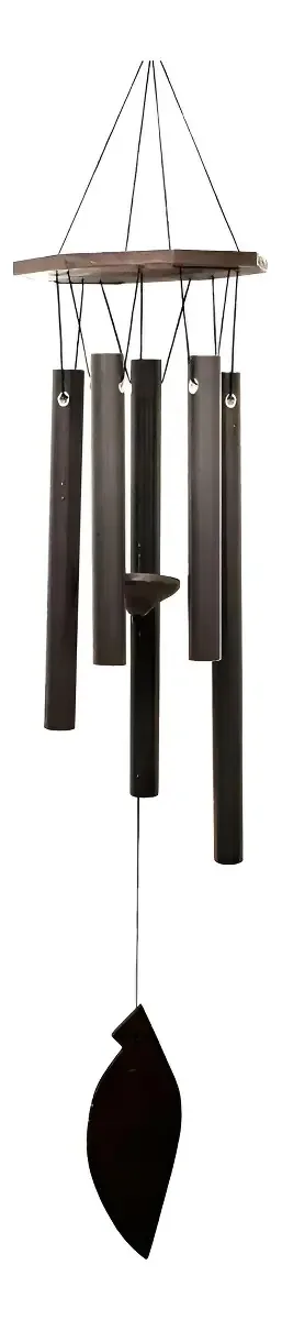 Sino dos Ventos Mandala de Luz 70cm Metal e Madeira Artesanal