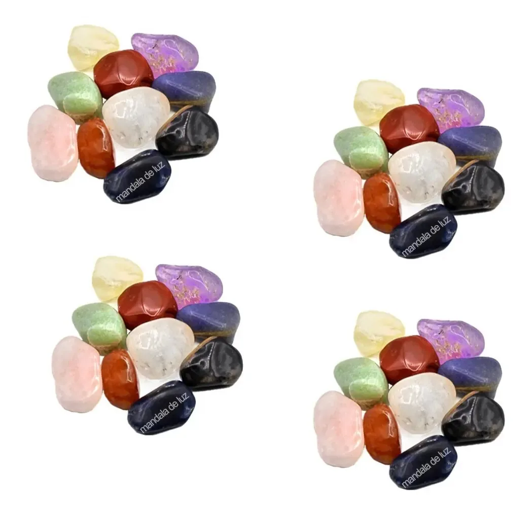 Kit 40 Pedras Naturais Mistas 2cm Mandala de Luz Ametista Quartzo Ônix