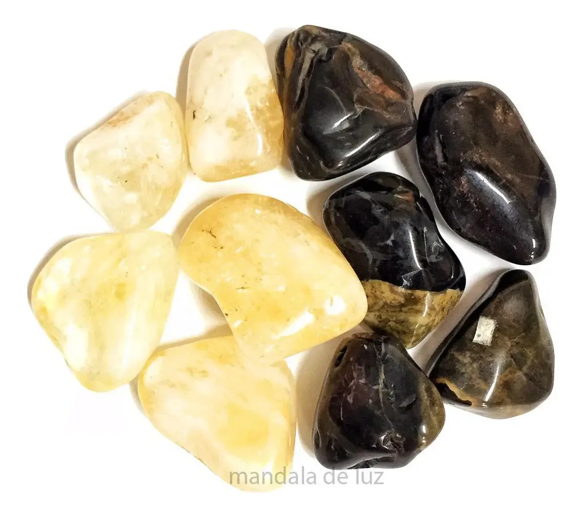 Kit De 10 Pedras Ônix E Citrino