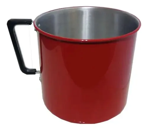 Caneca Leiteira Grande 3 Litros Vermelha Esmaltada Extang
