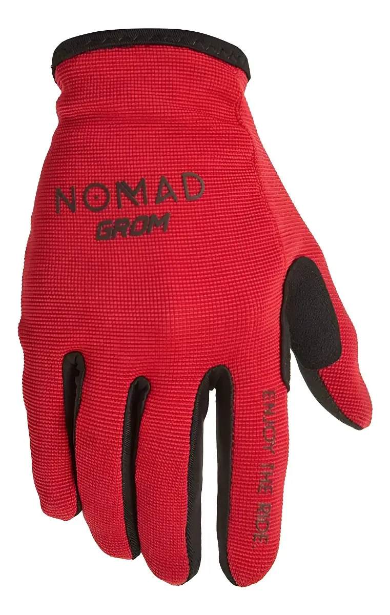 Luva Ciclismo Infantil GG Vermelha Nomad GROM Bicicleta Criança