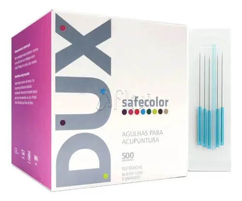 Agulha Acupuntura 0,30x60 Sistêmica Dux Safecolor - 500 Un