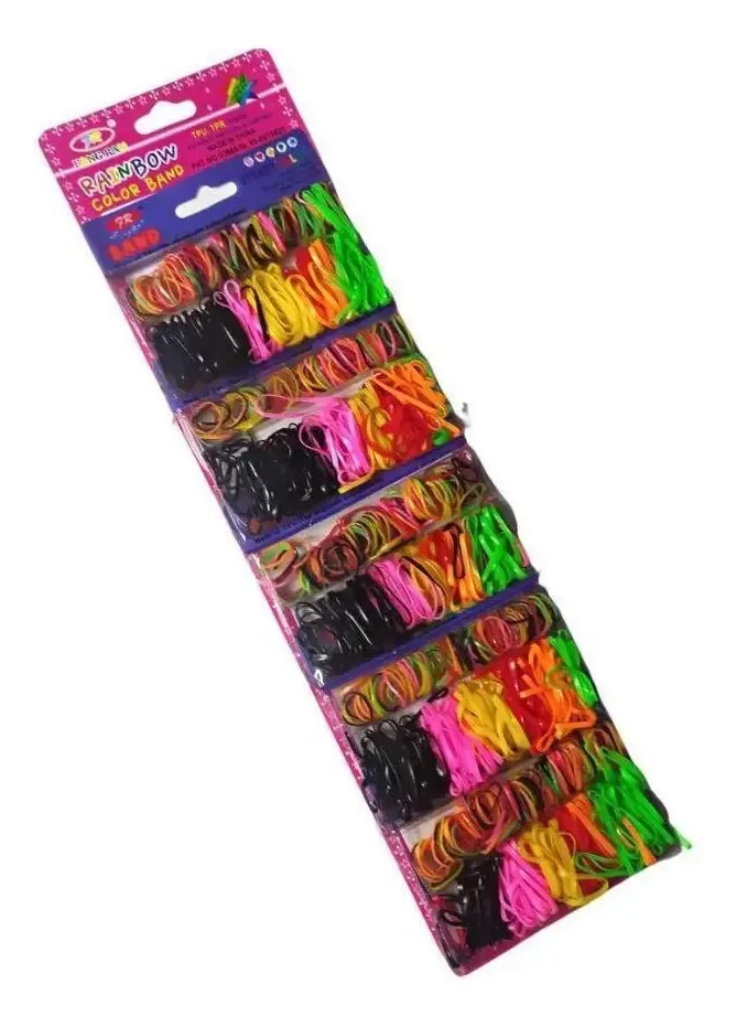 Kit Com 1000 Elásticos De Silicone Colorido