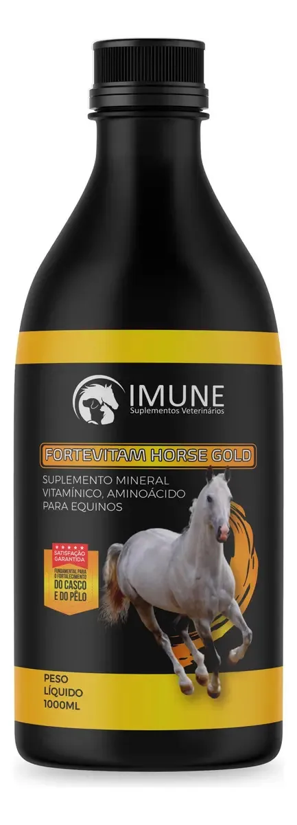 Fortevitam Horse Gold - 1 Litro - Cavalos - Casco E Pelo