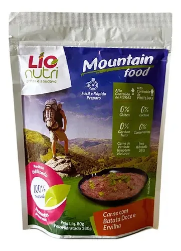 Comida Liofilizada Carne Com Batata Doce E Ervilha Mountain